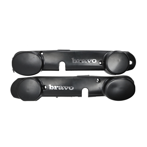 Sidokåpor, svart (Piaggio Bravo), RINAB