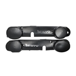 Sidokåpor, svart (Piaggio Bravo)