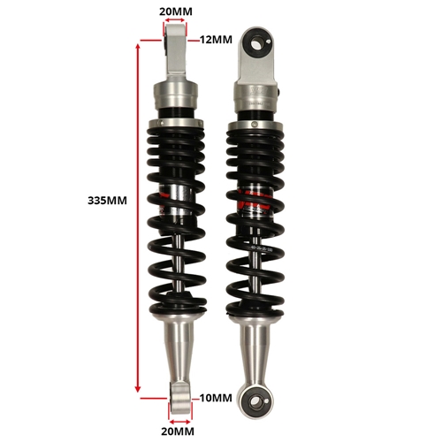 Stötdämpare 335mm/12mm/10mm, svart YSS (Honda MB/MT50)