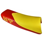 Dyna lång "buddyseat", röd/gul (Honda MT50)