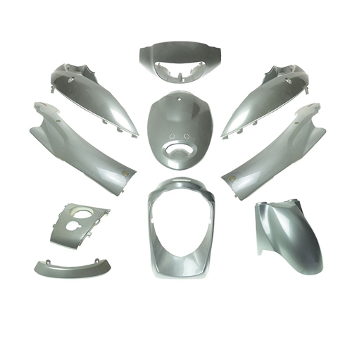 Kåpkit Silver (Baotian BT49QT-9/YY50QT mfl), moped, mopeddelar, moppedelar, reservdelar moped, reservdelar, tillbehör, mopedrenovering, veteranmoped, veteranmopeder, äldre moped, moped klass 2, mopeddelen, mopeddelen.com, rinab,