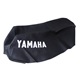 Sadelklädsel svart, med text (Yamaha DT50MX)