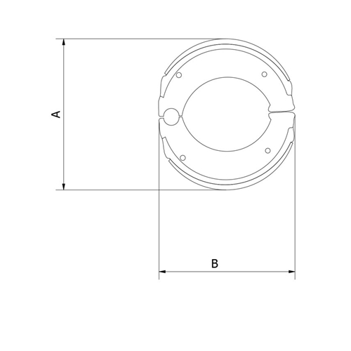 Bromsbacksats 110 x 25mm (Honda MB50, MT50/Puch Hero), reservdelar och tillbehör till moped, RINAB