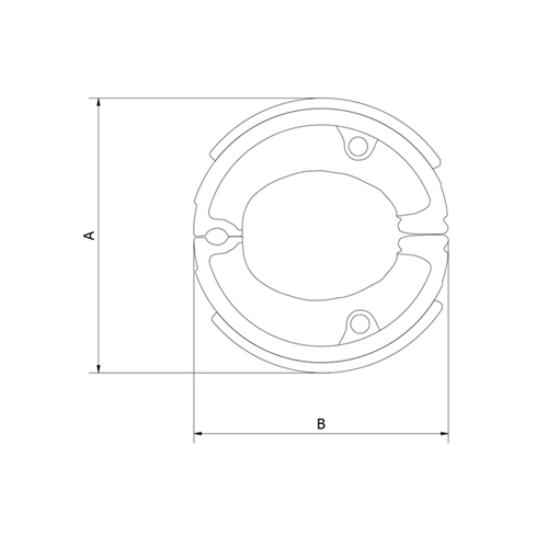 Bromsbackar 90mm (Sachs, Mustang) J1042, reservdelar moped, RINAB
