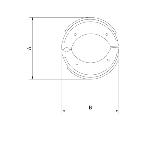 Bromsbackssats 105x25mm (Puch fullnav), reservdelar moped, RINAB