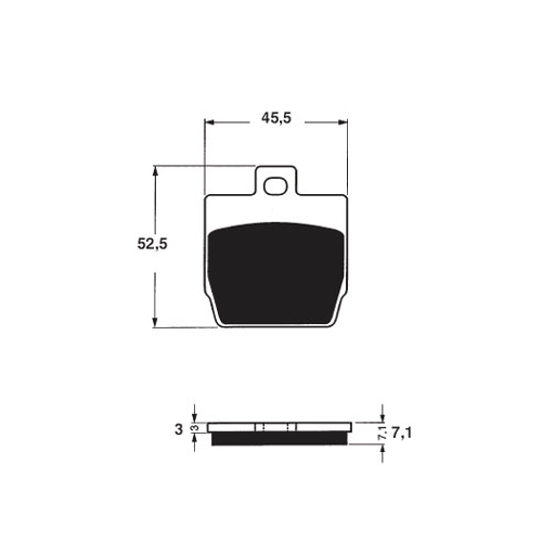 Bromskloss standard (52,5x45,2x6,3mm), RINAB, moped, scooter, tillbehör, reservdelar