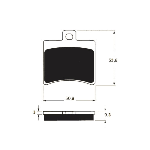 Bromsklossar standard (50,6 x 53,4 mm), tillbehör & reservdelar, RINAB