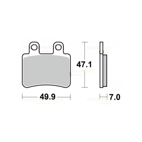 Bromsklossar (49,9 x 47,1 x 7,0mm)