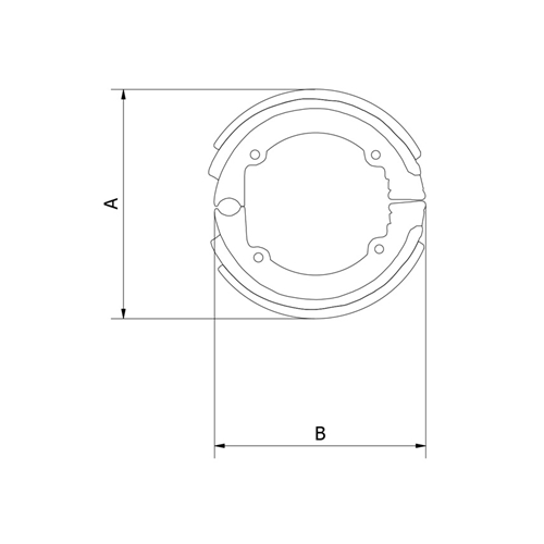 Bromsbackar 160mm (Kreidler) RINAB