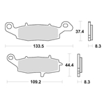 Bromsklossar SBS 705HS