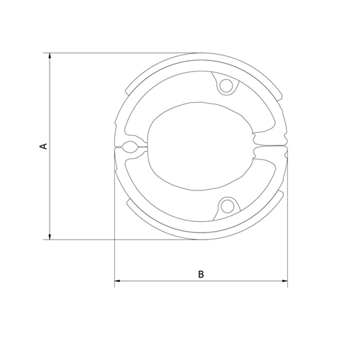 Bromsbackar 90x20mm (J1037), reservdelar och tillbehör till moped, RINAB