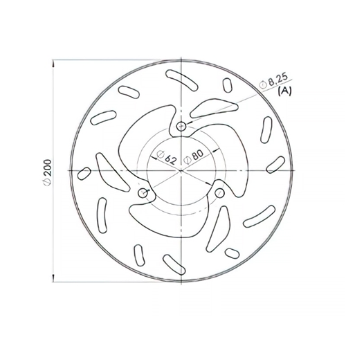Bromsskiva bak 200mm, NG (Rieju, Roxon)