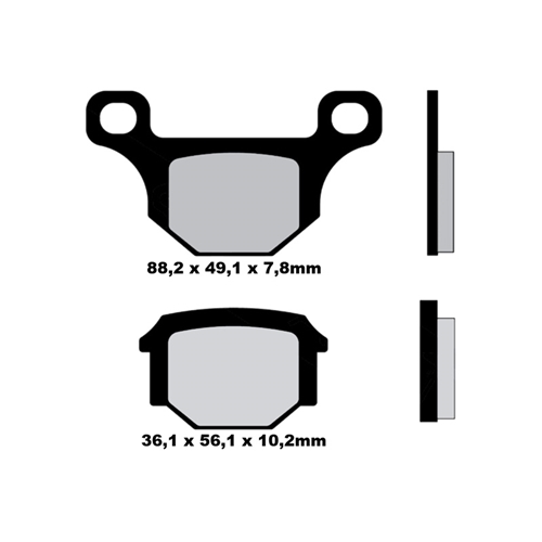 Bromsbelägg, standard (Aprilia, Derbi, Rieju)