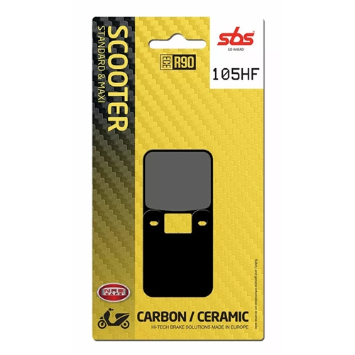 Bromsbelägg, SBS 105HF Carbon/Ceramic (45,4 x 35,7 x 6mm)