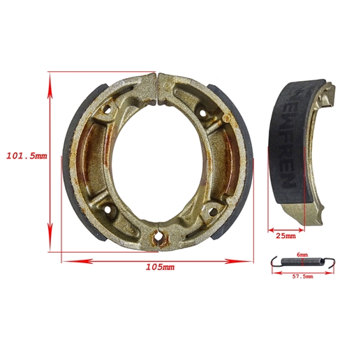 Bromsbacksats 110x25mm (Honda MB/MT50) NEWFREN