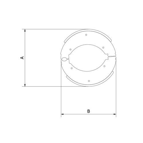 Bromsbackssats för Kreidler Florett, 116mm nav, Reservdelar till moped, RINAB, moped, 