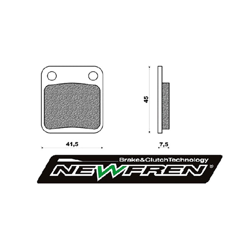 Bromsklossar fram 41,5 x 45 x 7,5mm - NEWFREN (Honda MB50)