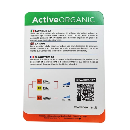 Bromsklossar fram 41,5 x 45 x 7,5mm - NEWFREN (Honda MB50)