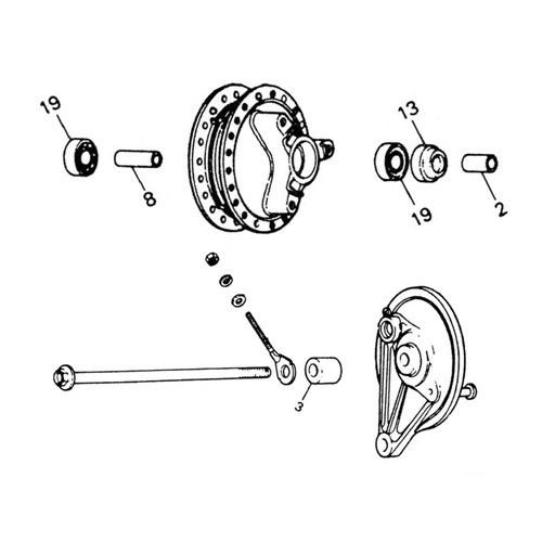 Reparationssats baknav (Honda MB50/MT50)