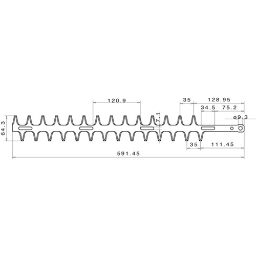 Häcksaxkniv 591 mm TANAKA Övre/Nedre, RINAB