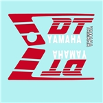 Dekalsats Yamaha DT Svart tank
