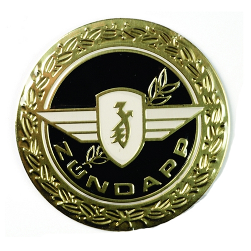 Tankemblem, svart Ø64mm (Zündapp 1968-74), Reservdelar till moped, RINAB, moped, 