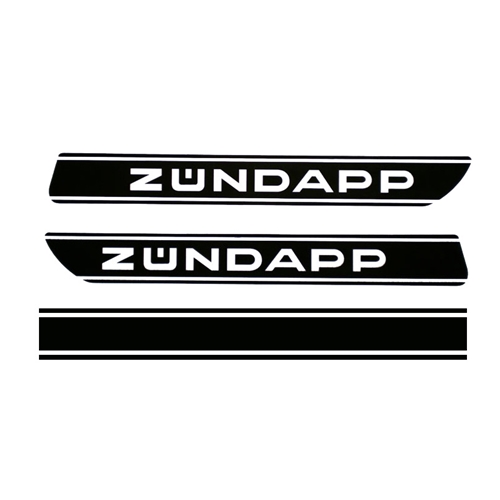 Tankdekal Svart/Vit (Zündapp 529/530 1977-79), Reservdelar till moped, RINAB, moped, 