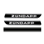 Tankdekal Svart/Vit (Zündapp 529/530 1977-79)