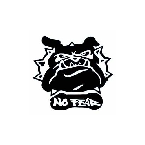 Dekal No Fear Bulldog ansikte
