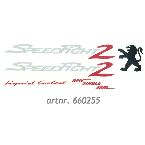 Dekalsats (Peugeot Speedfight 2), reservdelar scooter, RINAB