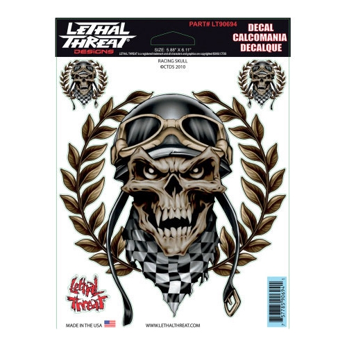 Dekalsats "Racing skull"