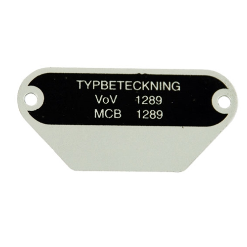 Typskylt (MCB 1289), Reservdelar till moped, RINAB, moped, 