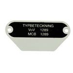 Typskylt (MCB 1289)