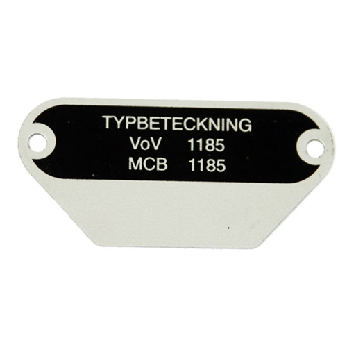 Typdekal (MCB 1185) RINAB, reservdelar till moped, 