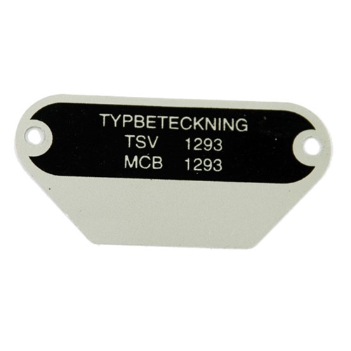 Typdekal (MCB 1293), RINAB, reservdelar till moped, 