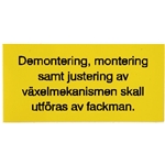 Upplysningsdekal för Sachs (3-vxl)