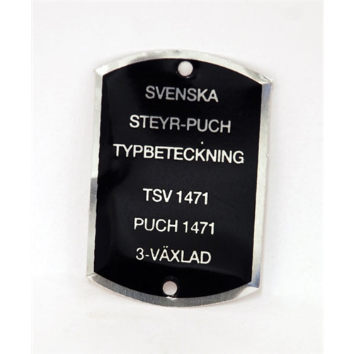 Typskylt VoV 1471, reservdelar och tillbehör till moped, RINAB