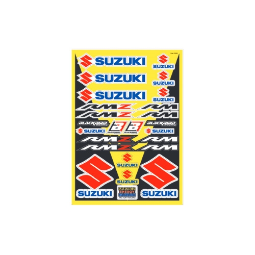 Dekalsats Suzuki, tillbehör, snöskoter, moped, atv, cross, släpvagn, trailer