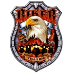 Dekal "Biker Till I Die" Örn