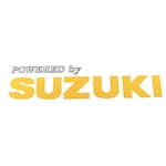Dekal "Powered by Suzuki" GUL (Suzuki)