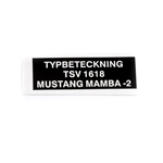 Typskylt Mustang Mamba-2