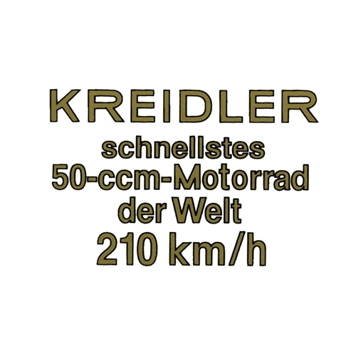 Dekal "Kreidler", Reservdelar till moped, RINAB, moped, 
