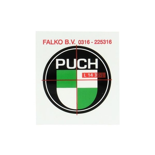 Dekal Puch logo Ø 40mm, reservdelar moped, RINAB