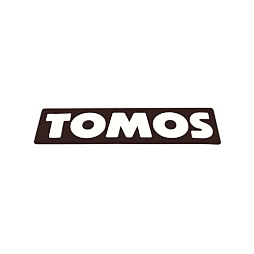 Sidokåpsdekal "TOMOS", svart/vit (Tomos Revival/Pack'r)
