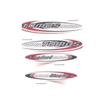 Dekalsats, Tomos Standard, röd/svart/silver