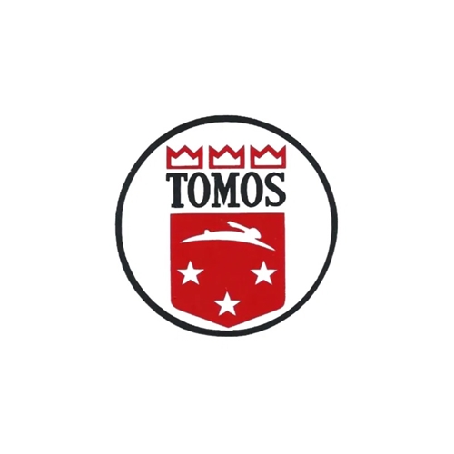 Bakskärmsdekal Tomos, rund