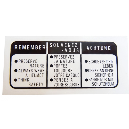 Dekal "köranvisning", svart (Honda MB50/MT50)