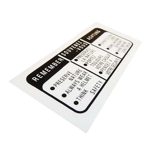 Dekal "köranvisning", svart (Honda MB50/MT50)