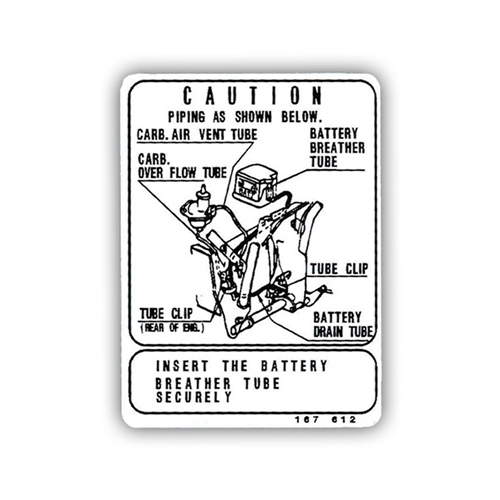 Dekal "batteri" (Honda MB50)