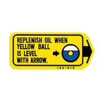 Dekal, "Oljenivå", pil höger (Honda MB50)